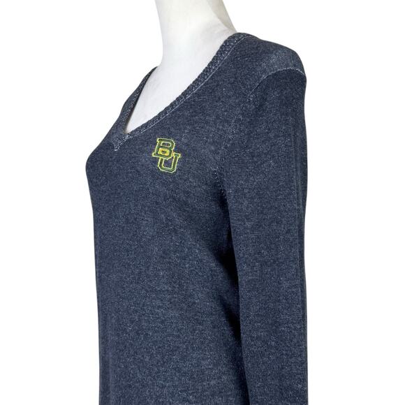 Cutter & Buck Women's BU Baylor University Black Knit V-neck Pullover Sweater - Picture 6 of 13